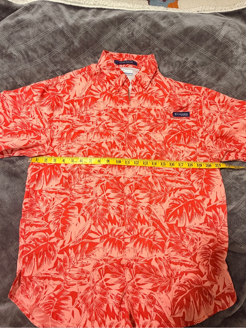 Columbia PFG Shirt Mens S Super Tamiami Button Up Omni Shade Tropical Outdoor - Picture 10 of 15